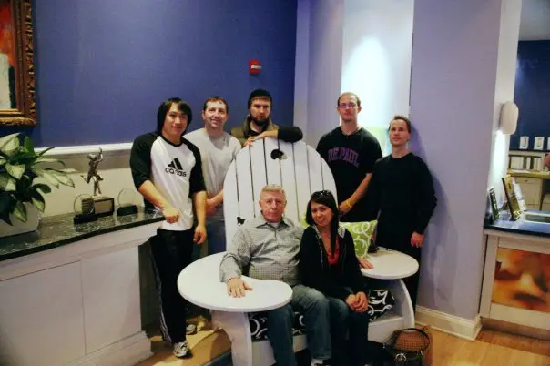 Dr. Micah Naziri with Sifu James McNeil and fellow students